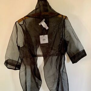 Transparent cute black top Mélanie Lyne  Size 8